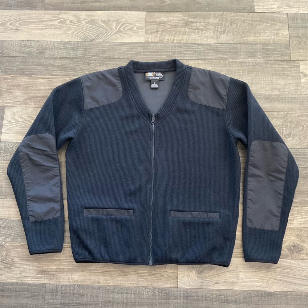 Chicago Uniform Fleece Lined Full Zip Sweater  Men’s LARGE Navy Commando 1240